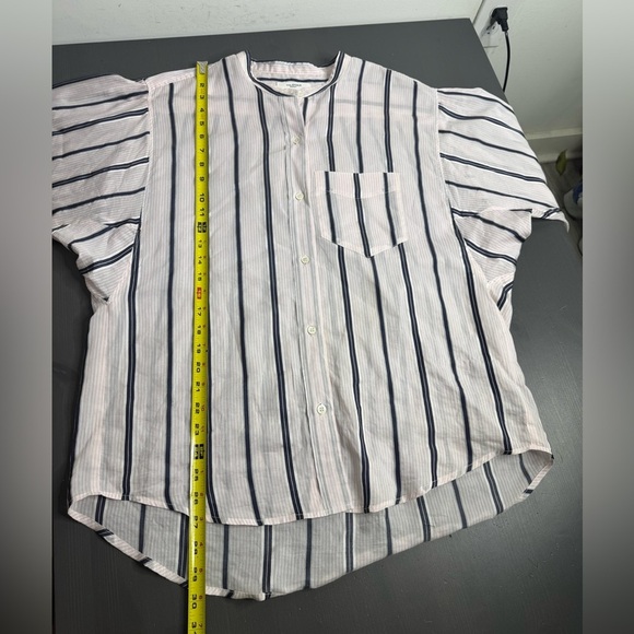 Isabel Marant Etoile Satchell Button Down Top 38 Striped Light Pink - Picture 10 of 12